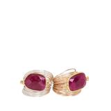 A Blonde and Her Bag Torrey Ring In Ruby - Red - 6 / 14K GOLD FILLED