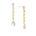 Rivka Friedman Cubic Zirconia Dangling Drop Earrings - Gold