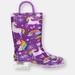 Western Chief Kids Rainbow Unicorn Lighted PVC Rain Boot - Purple - Purple - 13 YOUTH