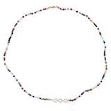 Soul Journey Jewelry Tourmaline And Pearl Necklace - Red - M-17"