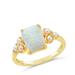 Sterling Forever Lana Pearl & Opal Ring - Gold - 6