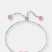 Genevive .925 Sterling Silver Two Tone With Pink Cubic Zirconia Loop Bracelet - Pink