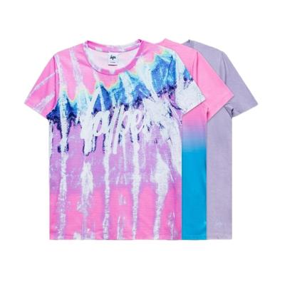 Hype Girls Fade Printed T-Shirt Set - Pack of 3 - Pink/Lilac/Blue - Pink - 15