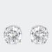 Haus of Brilliance 14K White Gold 1/6 Cttw Round Brilliant-Cut Near Colorless Diamond Classic 4-Prong Stud Earrings - Grey - OS