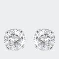 Haus of Brilliance 14K White Gold 1/5 Cttw Round Brilliant-Cut Diamond Classic 4-Prong Stud Earrings - White - OS