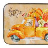 Caroline's Treasures 14 in x 21 in Fall Harvest Golden Retriever Dish Drying Mat