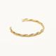 Shapes Studio Minimalist Twist Cuff Bangle - Gold