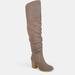 Journee Collection Journee Collection Women's Extra Wide Calf Kaison Boot - Brown - 8