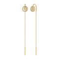 LuvMyJewelry Moon Phases Tack-In Diamond Earrings In 14K Yellow Gold Vermeil On Sterling Silver - Gold