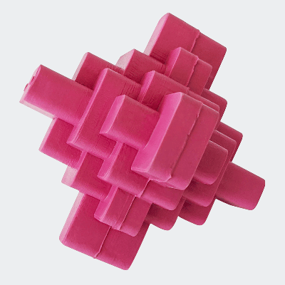 American Pet Supplies Geometric TPR Dog Chew Toy - Pink