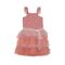 Deux Par Deux Printed Sleeveless Dress With Ruffle Cinnamon Pink Little Flowers - Pink - 4