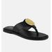 Rag & Co Kathleen Embellished Black Slip-On Thong Sandals - Black - 7.5