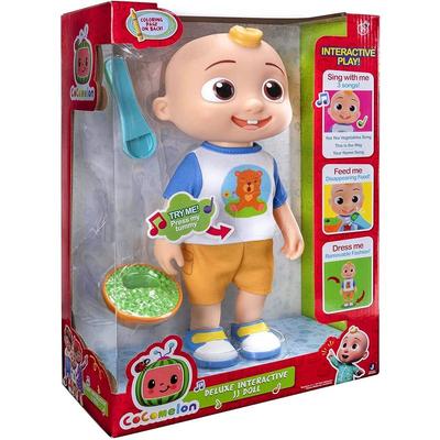 Jazwares CoComelon Official Deluxe Interactive JJ Doll with Sounds