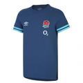 Umbro England Rugby Childrens/Kids 22/23 Presentation T-Shirt - Ensign Blue/Bachelor Button/Black - Blue - 9