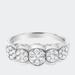 Haus of Brilliance .925 Sterling Silver 1/2 cttw Lab-Grown Diamond 5 Flower Ring - White - 7