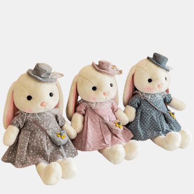 Vigor Lu Lu Soft Bunny Stuffed Toy Perfect for Baby Gift - Brown - 45 CM