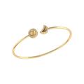 LuvMyJewelry Moon Phases Adjustable Diamond Cuff in 14K Yellow Gold Vermeil on Sterling Silver - Gold
