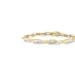 Haus of Brilliance 14K Yellow Gold Round And Baguette Cut Winding Love Diamond Bracelet - Yellow - 7
