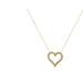 Haus of Brilliance 10K Yellow Gold Flashed .925 Sterling Silver 1/2 Cttw Champagne Diamond Miracle Plate Heart Pendant Necklace - Yellow - 18