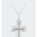 Haus of Brilliance .925 Sterling Silver Prong-Set Diamond Accent Bold Cross 18" Pendant Necklace - White - 18