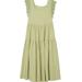 Simple Retro Karla Wing Ruffle Green Midi Dress - Green - XS