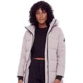 Alpine North Kluane | Women's Vegan Down (Recycled) Ultra Long Length Parka, Light Taupe - White