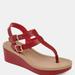 Journee Collection Women's Tru Comfort Foamâ„¢ Bianca Wedge Sandal - Red - 8.5