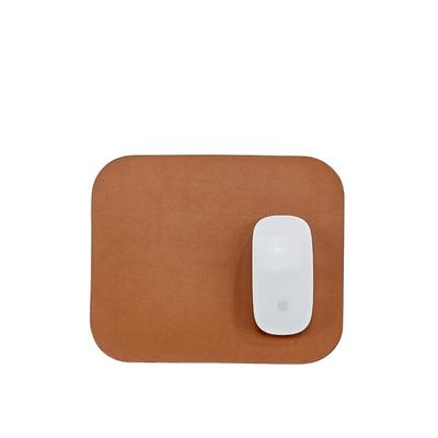 Graphic Image Leather Mouse Pad - Brown