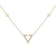 LuvMyJewelry Skyline Triangle Diamond Necklace In 14K Yellow Gold Vermeil On Sterling Silver - Gold