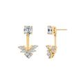 Diamonbliss Floral Jacket Earrings - Yellow