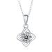 Stella Valentino Sterling Silver with 1ctw Lab Created Moissanite Four-Pointed Orbital Star Pendant Layering Necklace - White - 18