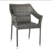 Merrick Lane Eldon Weather Resistant Indoor/Outdoor Stacking Patio Dining Chair With Steel Frame And PE Rattan - Black