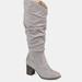 Journee Collection Women's Wide Width Aneil Boot - Grey - 7.5