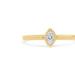 Haus of Brilliance 14K Yellow Gold Plated .925 Sterling Silver 1/20 Carat Diamond Teardrop Pear-Shaped Miracle Set Petite Fashion Ring - Gold - 8