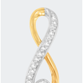 Haus of Brilliance 10K Two-Tone Gold 1/5 Cttw Diamond Radiant Ribbon Pendant Necklace - Yellow - 18