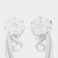 Haus of Brilliance 14K White Gold 1/2 cttw Round Cut Diamond Earrings - White - OS