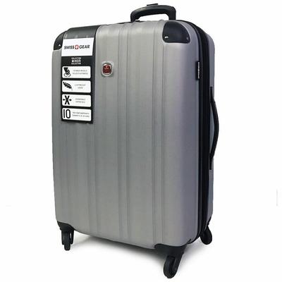 Swissgear Minor Collection 24 Inch Expandable Spinner Luggage Case - Silver - Grey