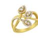 Haus of Brilliance 10K Yellow Gold 1/2 Cttw Round-Cut Diamond Layered Crossover Triple Leaf Bypass Ring - Yellow - 9