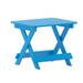 Merrick Lane Ridley Outdoor Folding Side Table, Portable All-Weather HDPE Adirondack Side Table In Blue - Blue