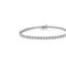 Haus of Brilliance .925 Sterling Silver 3.0 Cttw Prong-Set Round Diamond 2 Row Link Tennis Bracelet - White - 7