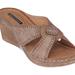 GC SHOES Gisele Bronze Wedge Sandals - Brown - 8.5