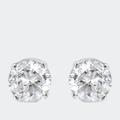 Haus of Brilliance 14K White Gold 1.00 Cttw Round Brilliant-Cut Near Colorless Diamond Classic 4-Prong Stud Earrings - White - OS