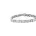 Haus of Brilliance 14K White Gold 5.0 Cttw Princess-Cut Diamond Rectangular Alternating Station 7" Tennis Bracelet - White - 7