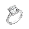 Diamonbliss Cushion Emerald Cut Solitaire Ring - Grey - 8