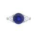 Diamonbliss Timeless Round Cut Engagement Ring - Blue - 6
