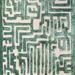 Kevin Francis Design Theseus Hand-Tufted Maze Rug - Green - 2.5X8 FT