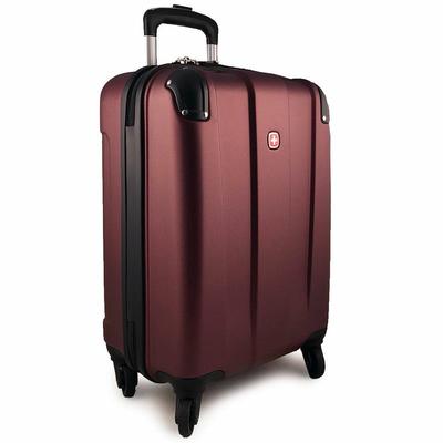 Swissgear Protector 20 Inch Hard Side 4-Wheeled Carry-On Luggage - Red