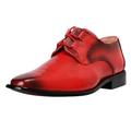 LIBERTYZENO Blacktown Leather Oxford Style Dress Shoes - Red - 8.5