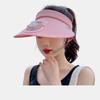 Vigor Sun Visor Hats with Fan-Three Temp Settings-Large Area Sun Protection, Visors For Women/Men/Kids, Adjustable Elastic Buckle - Orange