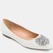 Journee Collection Women's Wide Width Renzo Flat - White - 7